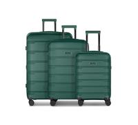 d&n South Dakota 4 roulettes Set de valises 3 pièces avec soufflet d'extension olive