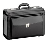 d&n Business & Travel Valise de pilote Cuir véritable 46 cm noir