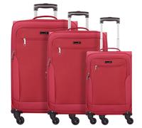 D&N Ensemble de bagages vert clair / rouge, Taille One Size