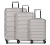 d&n South Dakota 4 roulettes Set de valises 3 pièces avec soufflet d'extension blanc