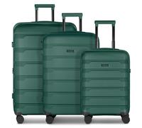 d&n South Dakota 4 roulettes Set de valises 3 pièces avec soufflet d'extension olive