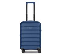 d&n South Dakota 4 roulettes Trolley de cabine S 55 cm avec soufflet d'extension bleu