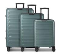 d&n Toronto 4 roulettes Set de valises 3 pièces avec soufflet d'extension bleu