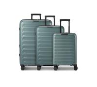 d&n Toronto 4 roues Set de valises 3 pièces avec soufflet d'extension bleu