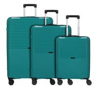 d&n Travel Line 4000 4 roues Set de valises 3 pièces bleu pétrole