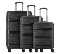 D&N Travel Line 4300 - Ensemble de 3 valises à roulettes, Noir , Taille unique
