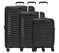 d&n Travel Line 4500 4 roulettes Set de valises 3 pièces avec soufflet d'extension noir