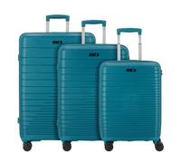 d&n Travel Line 4600 4 roues Set de valises 3 pièces bleu pétrole