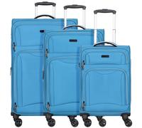 d&n Travel Line 9204 4 roulettes Set de valises 3 pièces avec soufflet d'extension blau (9204-06)
