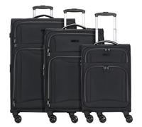 d&n Travel Line 9204 4 roues Set de valises 3 pièces avec soufflet d'extension noir