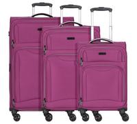 d&n Travel Line 9204 4 roulettes Set de valises 3 pièces avec soufflet d'extension purple (9204-04)