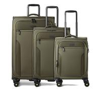 d&n Travel Line 9704 4 roues Set de valises 3 pièces avec soufflet d'extension olive
