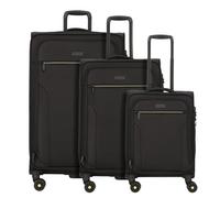 d&n Travel Line 9704 4 roulettes Set de valises 3 pièces avec soufflet d'extension noir