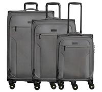 D+N Travel Line 9704 Lot de 3 valises à roulettes, gris