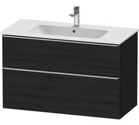 D-Neo Duravit Meuble sous-lavabo suspendu, 1010x625x462mm, 1 tiroir, avec poignée acier inox brossé, DE4363070160000, Couleur: Décor chêne noir mat