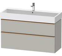 D-Neo Duravit Meuble sous-lavabo suspendu, 1184x625x442mm, 1 tiroir, avec poignée bronze brossé, DE4375004070000, Couleur: DÃ©cor gris bÃ©ton mat