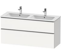 D-Neo Duravit Meuble sous-lavabo suspendu, 1280x625x462mm, 1 tiroir, avec poignée acier inox brossé, DE4365070180000, Couleur: Décor blanc mat