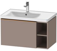 D-Neo Duravit Meuble sous-lavabo suspendu, 784x440x452mm, 1 tiroir, 1 compartiment ouvert sur le côté droit, avec poignée bronze brossé, DE4258004430000, Couleur: Décor basalte mat