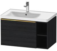 Duravit Duravit Meuble sous-lavabo D-Neo 78,4x45,2 cm, 1 tiroir, A, B gauche, laqué or/chêne noir Quantité:1