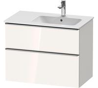 D-Neo Duravit Meuble sous-lavabo suspendu, 810x625x462mm, 1 tiroir, avec poignée acier inox brossé, DE4367070220000, Couleur: Décor blanc brillant