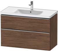 D-Neo Duravit Meuble sous-lavabo suspendu, 984x625x452mm, 1 tiroir, avec poignée acier inox brossé, DE4356070210000, Couleur: Décor noyer foncé mat