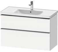 D-Neo Duravit Meuble sous-lavabo suspendu, 984x625x452mm, 1 tiroir, avec poignée acier inox brossé, DE4356070180000, Couleur: Décor blanc mat