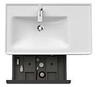 Duravit -vasque match0 D-Neo DE425803535 78,4 x 45,2 cm, chêne Terra, mural, 2000 , élément étagère sur le côté