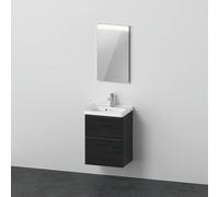 D-Neo Ensemble pour meuble, lavabo pour meuble avec meuble sous lavabo suspendu et miroirs LED, 500x400mm, DE0143016160000, Couleur: Décor chêne noir mat