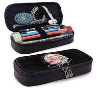 D-O-L-L-Y Parton Trousse à crayons en cuir imperméable grande capacité avec fermeture éclair pour garçons, filles, adolescents, adultes, école, travail