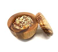 D.O.M. Boîte parfumée en bois d'olivier naturel avec couvercle