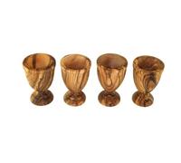 D.O.M. Lot de 4 coquetiers en Bois d'olivier en kit