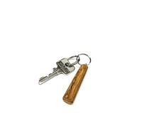 D.O.M. Porte-clés LUXURY en bois d'olivier - Sans gravure et motifs finis, Sans gravure, taille unique