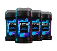 D odorant en stick AXE Fine Fragrance Collection Lavande bleue aux huiles essentielles de menthe et d'ambre, paquet de 4, fra cheur 72 h, sans al