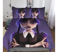D Parure De Lit Wednesday Addams Literie Taies D'oreiller Quilt Housse De Couette Enfant,Motif Imprim¿¿ D,Hypoallerg¿¿Nique King£¿Xcm£©