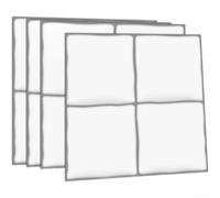 D-PBS6 Lot de 4 autocollants muraux 3D imperméables en vinyle pour cuisine, salle de bains et salons, design géométrique rétro, à décoller et à installer, finition époxy brillante (D-PBS6)