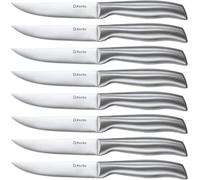 D.Perlla Couteau à Steak, Ensemble de Couteaux à Steak à Lame Droite Extra Tranchante, Couteau à Steak Professionnel à Bord Droit Pour la Table de Cuisine, 23.1 CM