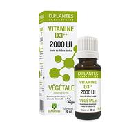 D.PLANTES - Vitamine D3 2000 UI - Complément Alimentaire - Immunité, Ossature Normale - Boost en Vit. D - Origine Végétale - Certifiée Vegan - 20 ml