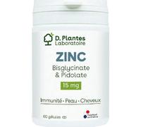 D.Plantes Zinc Bisglycinate Et Pidolate 15mg 60 Gélules