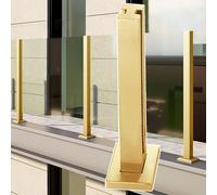 D Poteaux de garde-corps carrés en acier inoxydable - Système moderne de sécurité pour intérieur/extérieur pour balcons, terrasses et cours - Kit de panneaux de clôture Ele