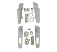 D Pour CBR1000RR 2004 2005 2006 2007 2008 2009 2010 2011 2012 2013 2014 2015 2016 Ensemble De Repose Pieds Antidérapants Pour Moto Pièces Mise À Niveau Avant Arrière(Silver)