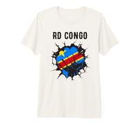 D.R. Congo, Kinshasa, Congo Mele Fist, Congo Patriotic T-Shirt Haut de Gamme