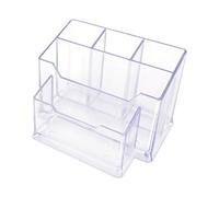 D.RECT 0080 | Organisateur bureau | Pot à crayons en Acrylique | Organiseurs et distributeurs pour le bureau | Rangement trombones | Accessoire rangement bureau | 6 compartiments pour stylo, crayon.