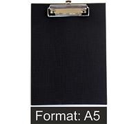 D.RECT 009561 Porte-bloc A5 en lin Noir