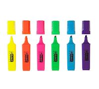 D.RECT 1127 Surligneurs - Set de 6 Couleurs, Pointe Biseautée 2-5 mm, Étui Pratique