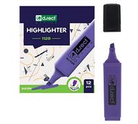 D.RECT 1128 Lot de 12 surligneurs à pointe biseautée Violet
