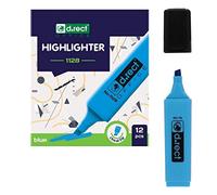 D.RECT 1128 Lot de 12 surligneurs avec pointe biseautée 12 Stück bleu
