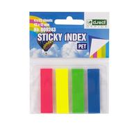 D.RECT 140 Pièces Marque Page Adhesif - Marque-Pages pour Étiquettes - Onglets Séparateur - Notes Autocollantes Film PET, 12x43mm 4x35 Pièces