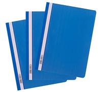D.RECT | 25 Pièces Classeur Plat A4 perforé en plastique | Avec couvercle frontal transparent | Reliures en plastique à feuilles mobiles en film PP | Perforé - Euro Perforation Vert Clair