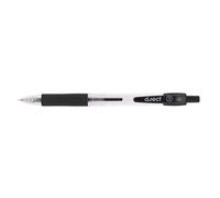 D.RECT 294 Stylo bille avec poignée ergonomique en caoutchouc pour bureau et maison Épaisseur de trait 0,7 mm Noir