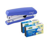 D.RECT 5221 Agrafeuse de Bureau avec 2.000 Agrafes, Capacité 20 Feuilles - Agrafeuse de Table, Bleu